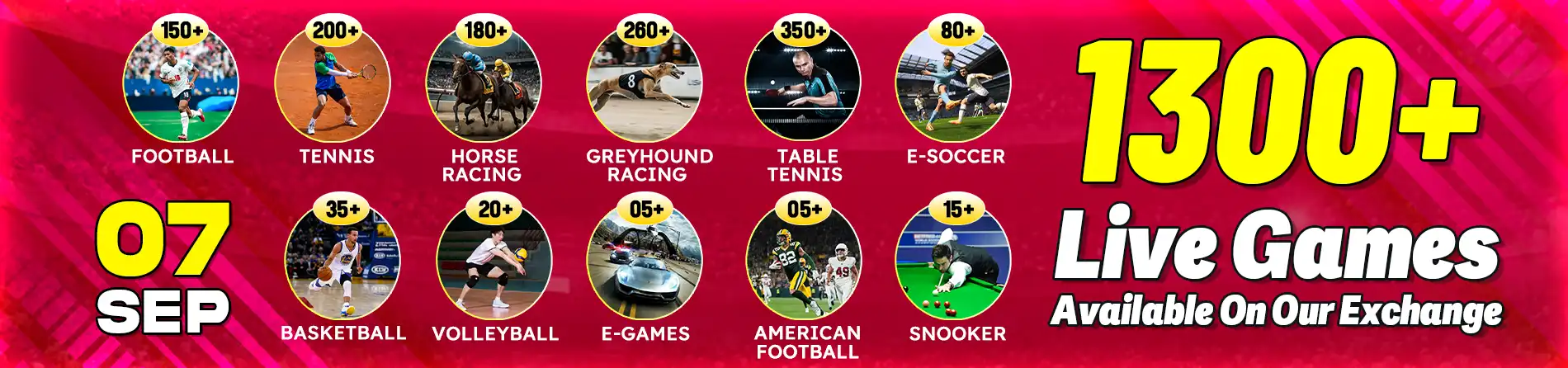 1300+ Live Exchange Games